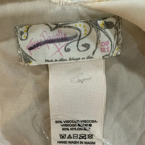 NWOT Free People Velvet Burnout Fringed Kimono Jacket Ivory One Size - Picture 6 of 8